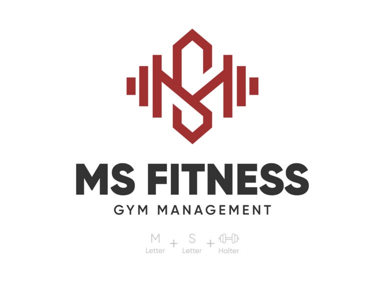 طراحی لوگو برند مدیریت باشگاه های ورزشی MS FITNESS